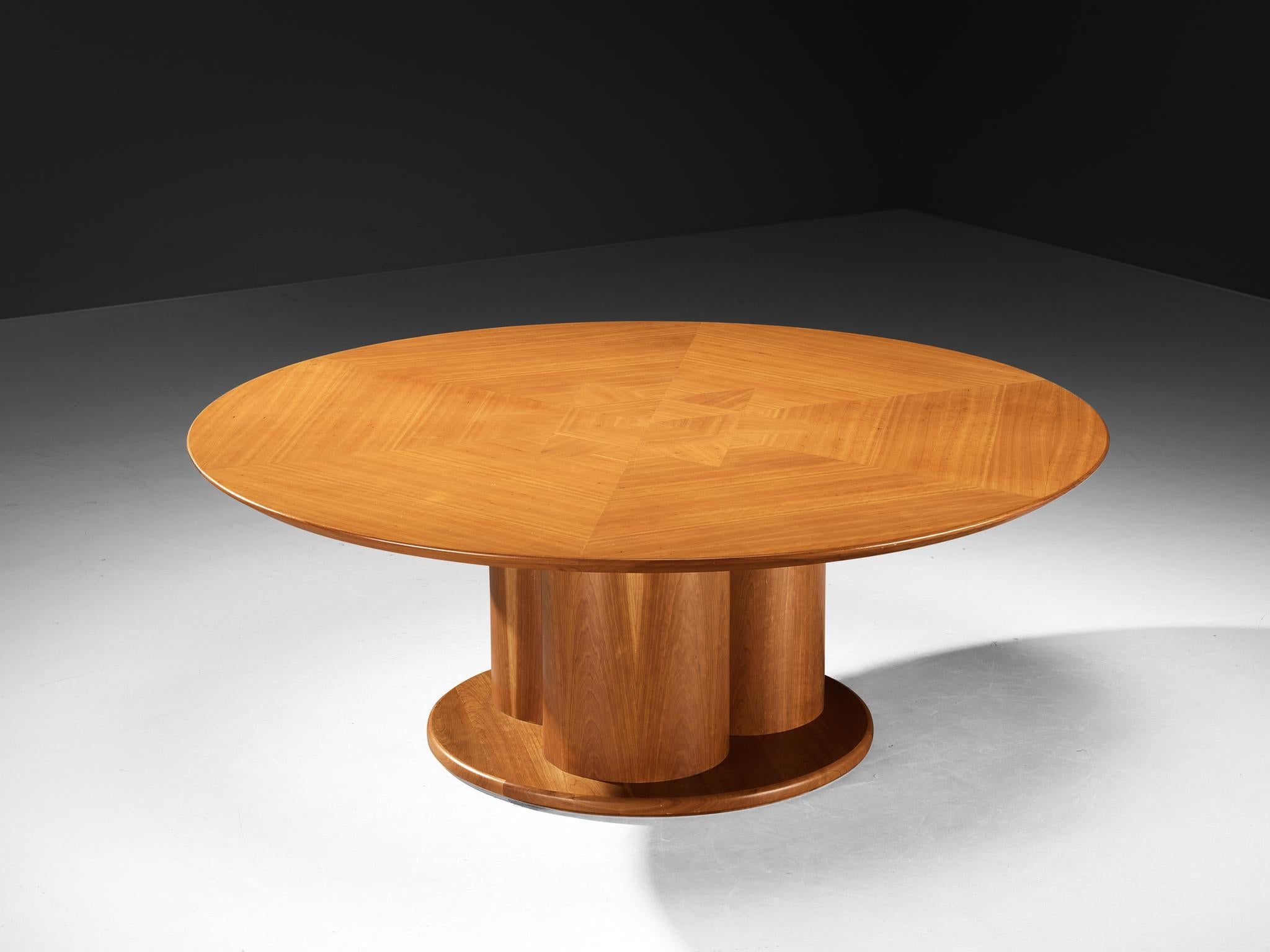 Post-Modern Grand 200 cm/78 in Round Dining Table with Pedestal Base