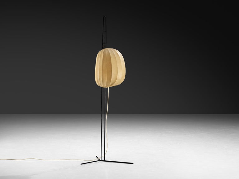 Hans Bergström for Ateljé Lyktan 'Golvlampor' Floor Lamp with Cocoon Shade