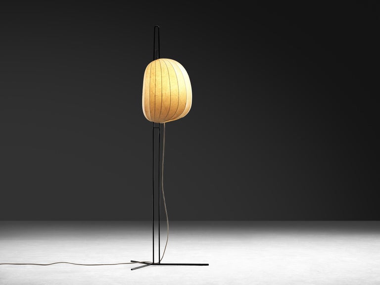 Hans Bergström for Ateljé Lyktan 'Golvlampor' Floor Lamp with Cocoon Shade