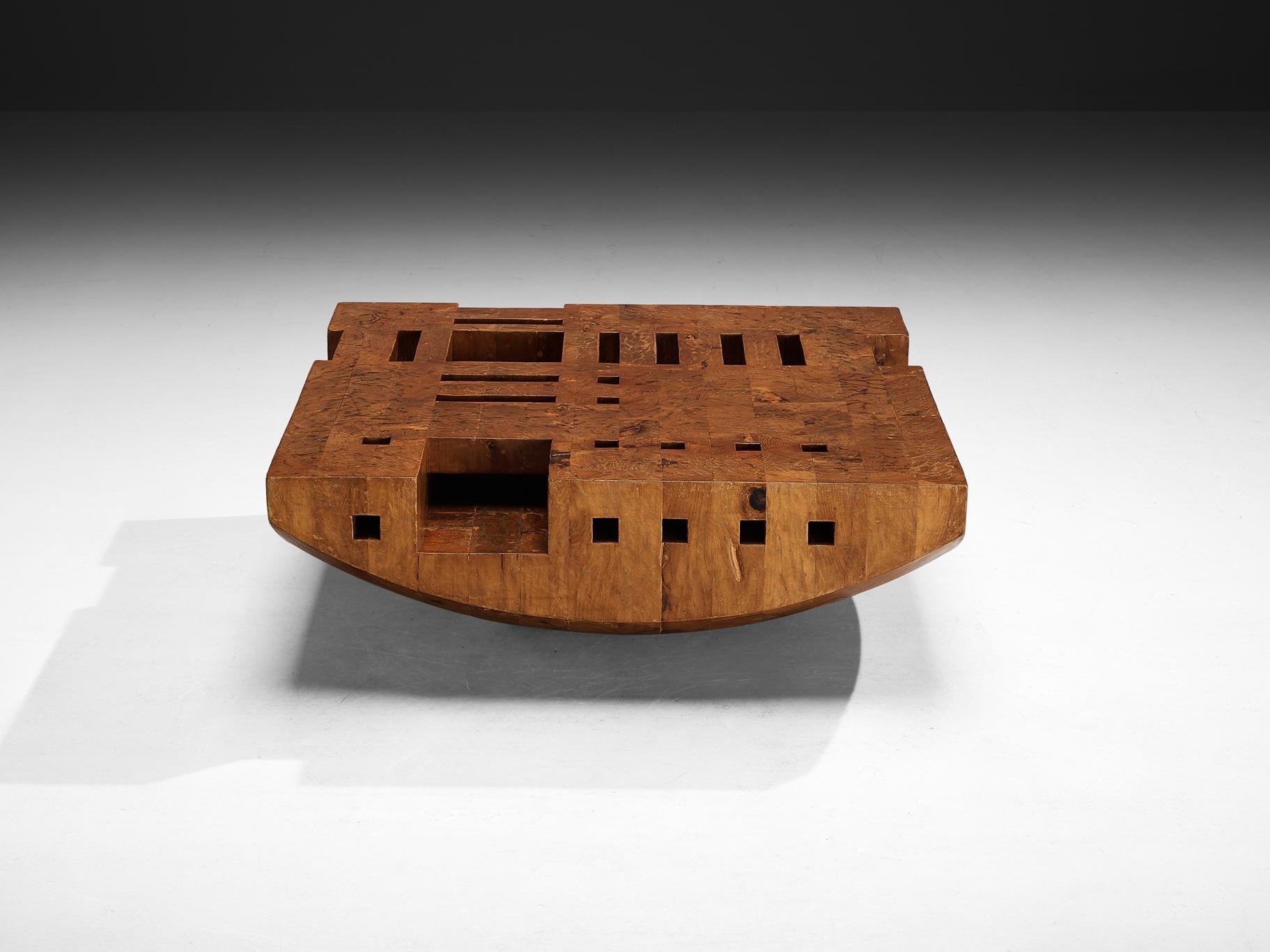 Giuseppe Rivadossi 'Bloco Galla' Coffee Table in Pine