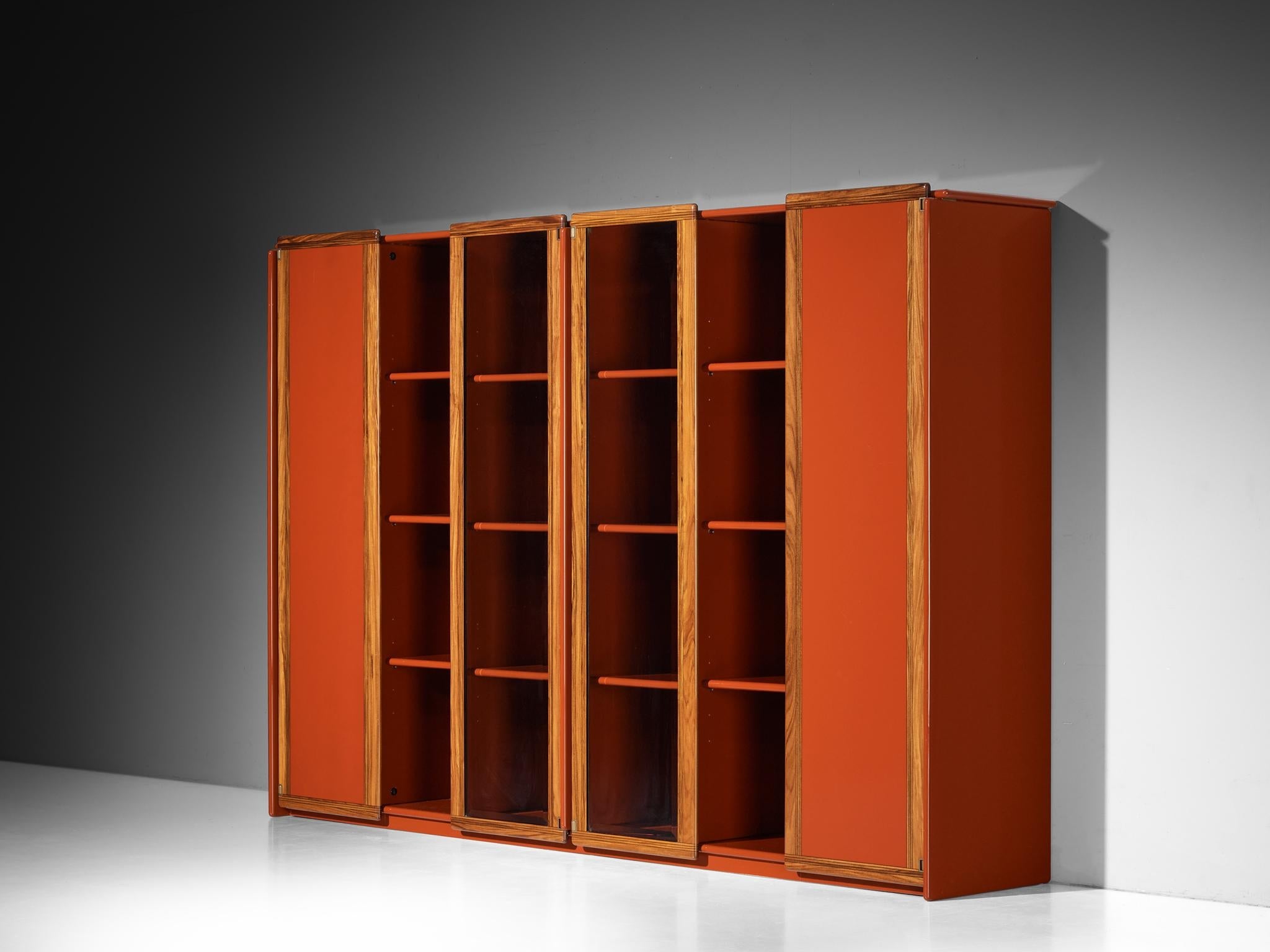 Afra & Tobia Scarpa for Maxalto Large 'Artona' Vitrine or Sideboard in Red