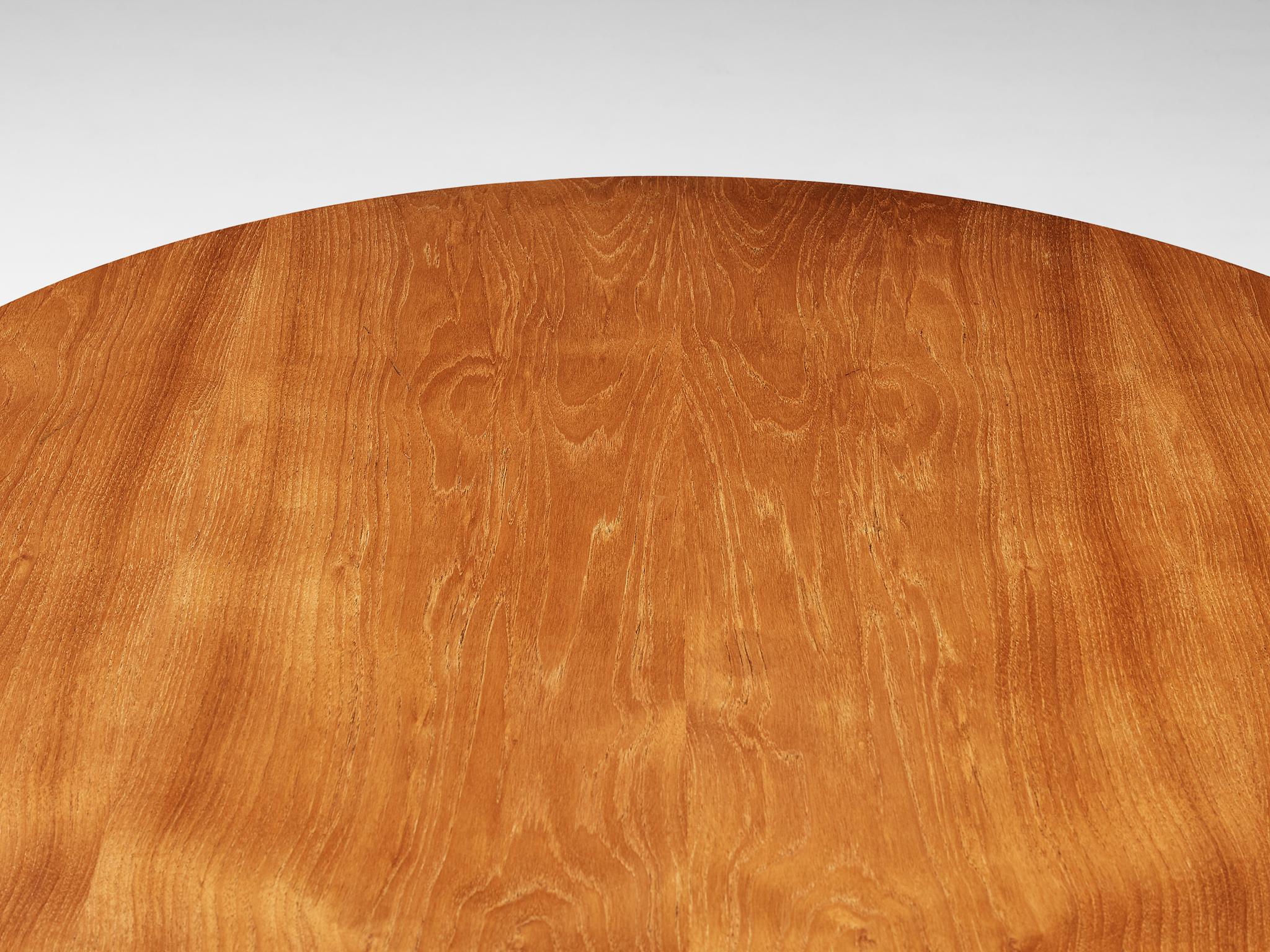 Solid maple round store dining table