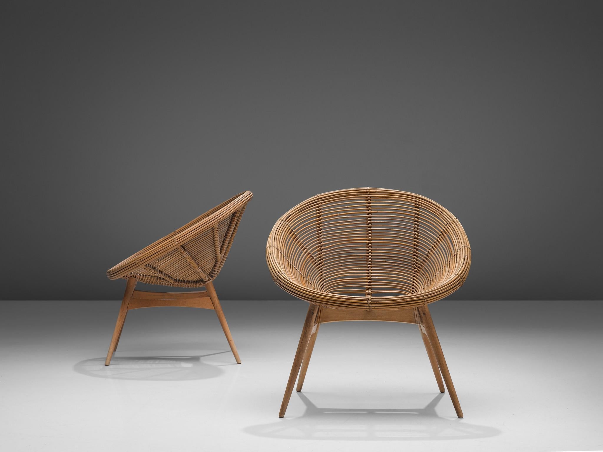 Patio Lounge Chairs in Bamboo and Wood