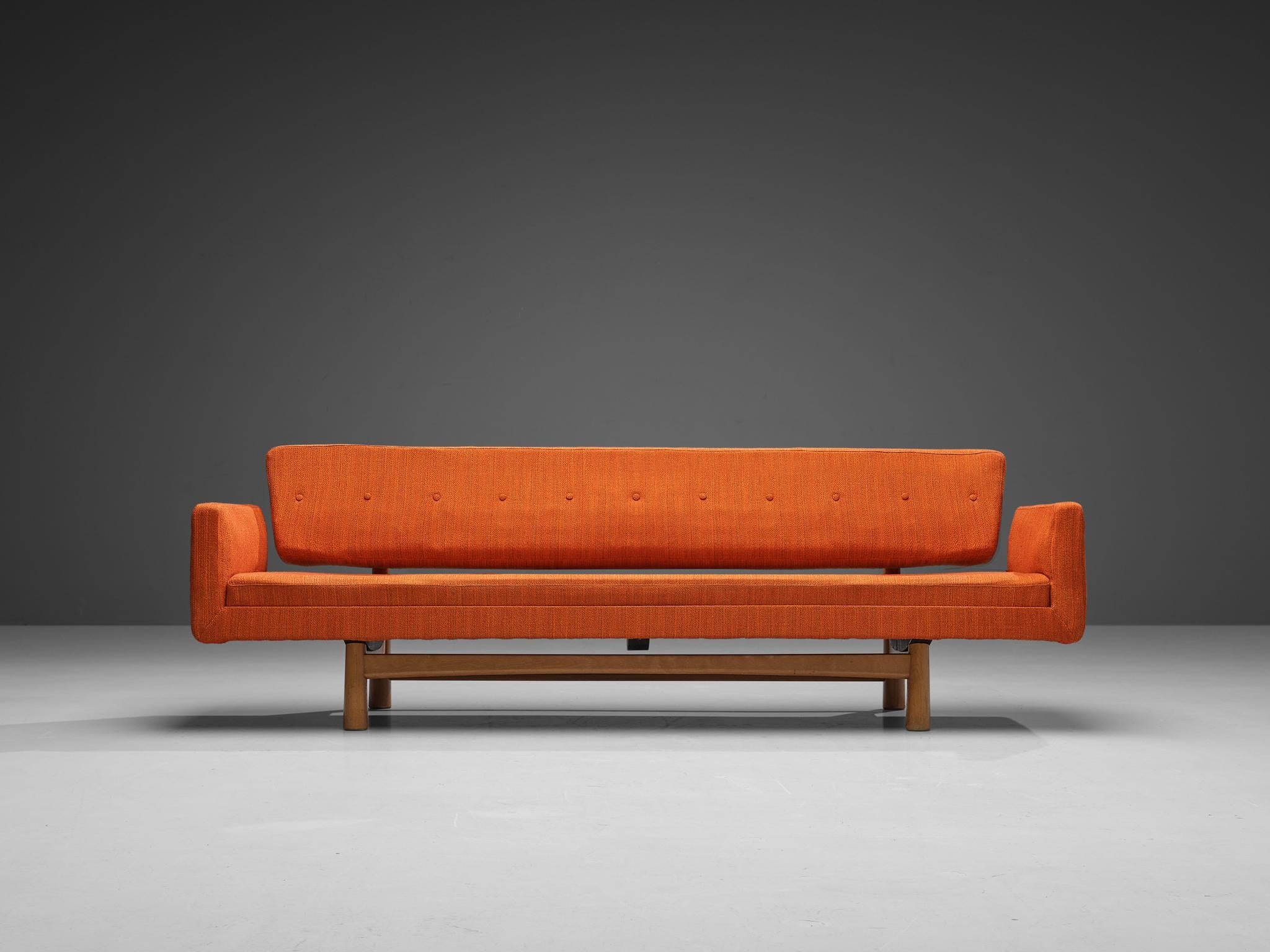 Edward Wormley 'New York' Sofa in Orange Upholstery