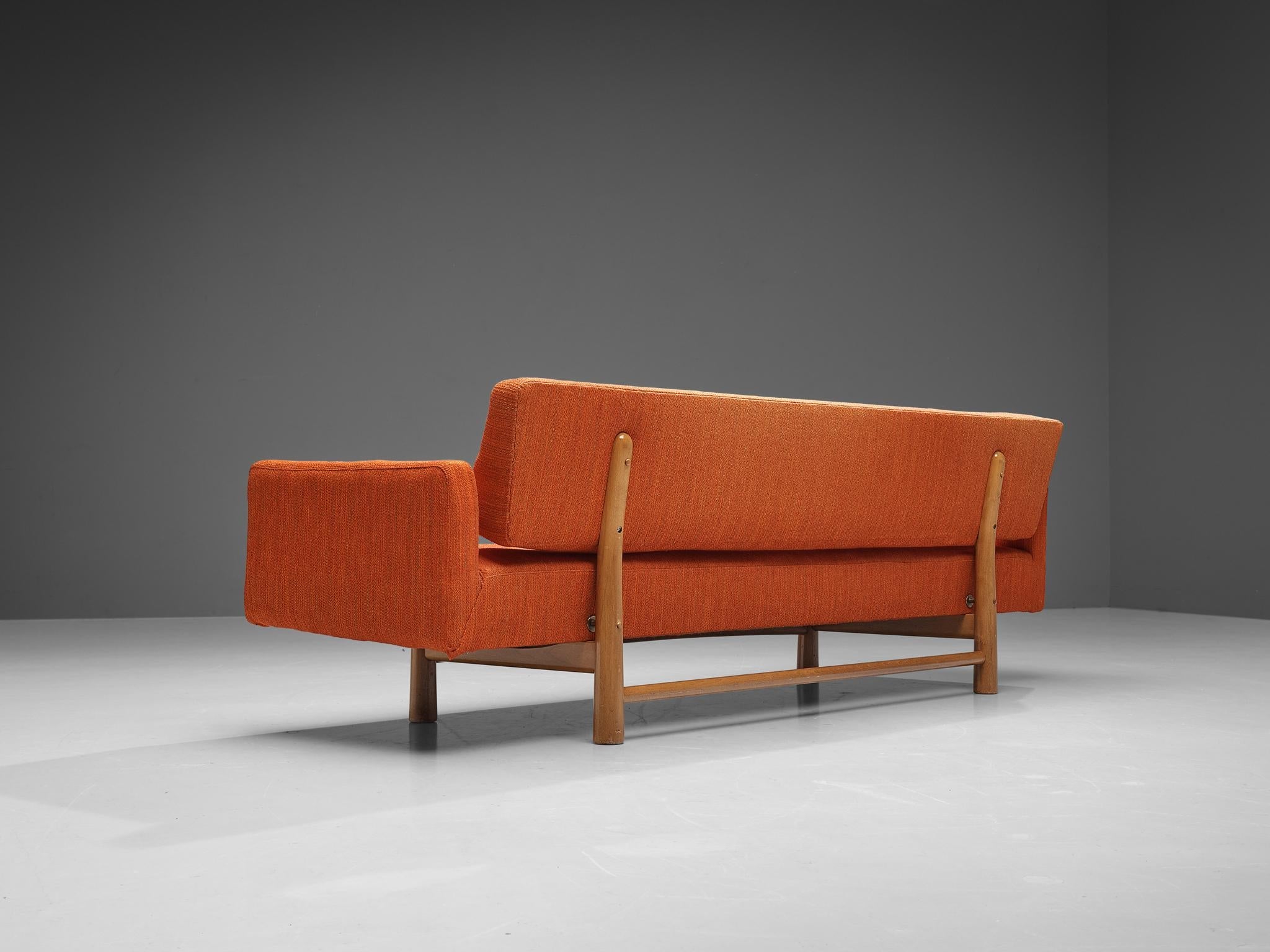 Edward Wormley 'New York' Sofa in Orange Upholstery