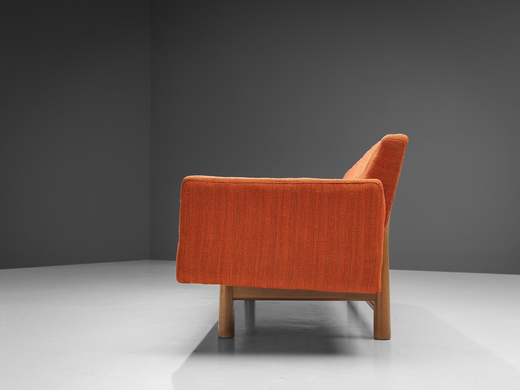 Edward Wormley 'New York' Sofa in Orange Upholstery