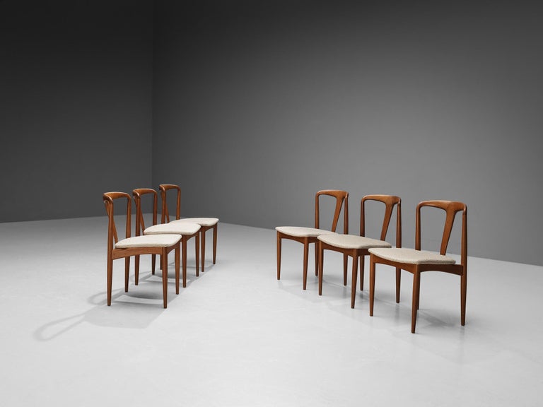 Johannes Andersen Set of Six 'Juliane' Dining Chairs in Teak
