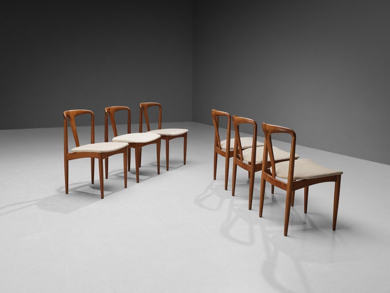 Johannes Andersen Set of Six 'Juliane' Dining Chairs in Teak