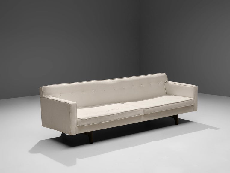 Edward Wormley for Dunbar Four-Seat Sofa in Off-White Upholstery