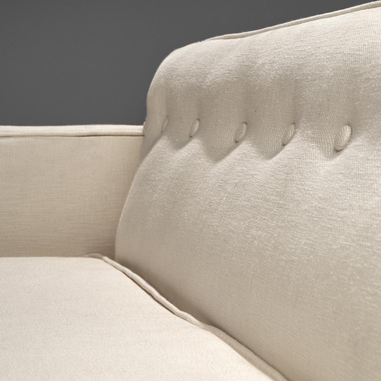 Edward Wormley for Dunbar Four-Seat Sofa in Off-White Upholstery