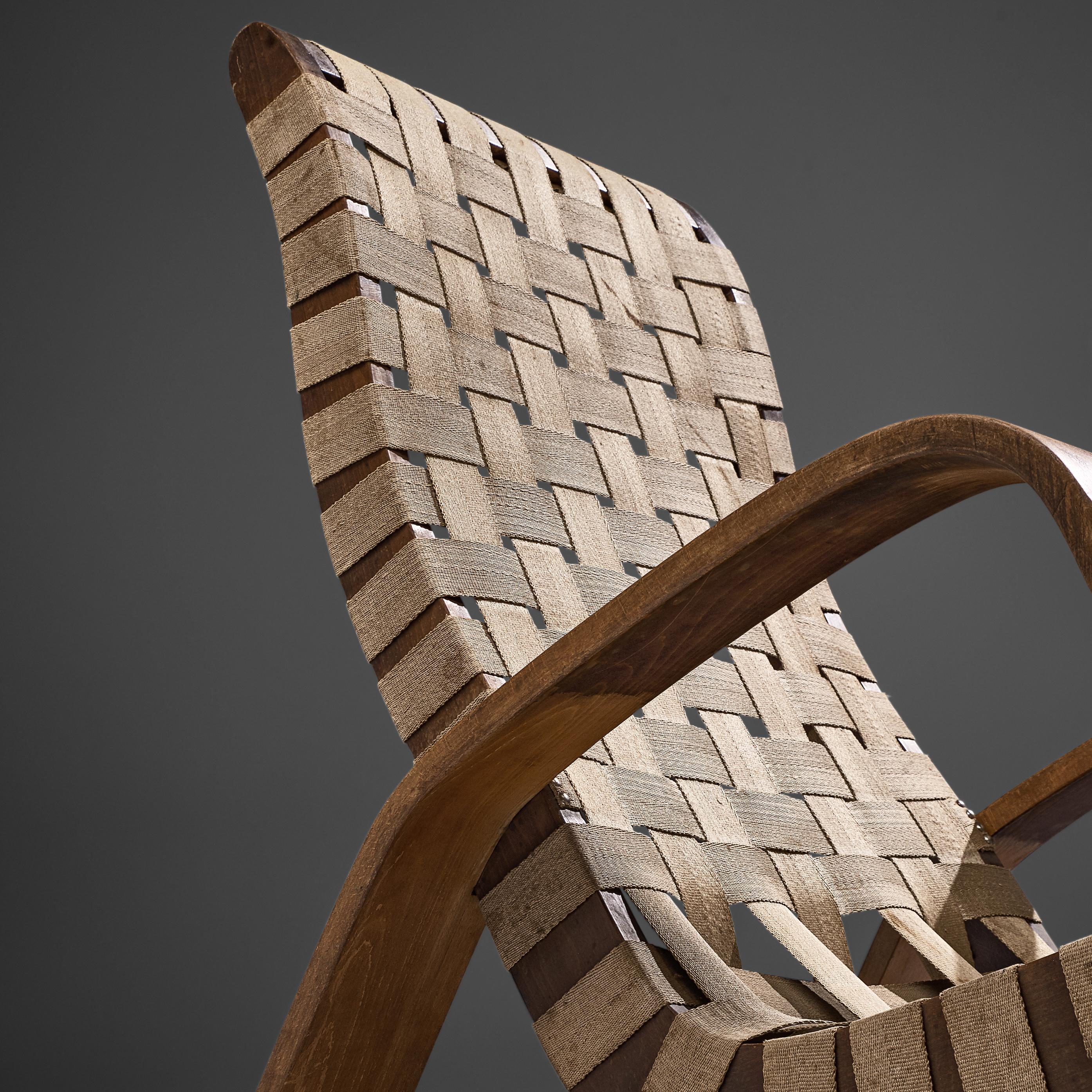 Sculptural Lounge Chair with Ottoman