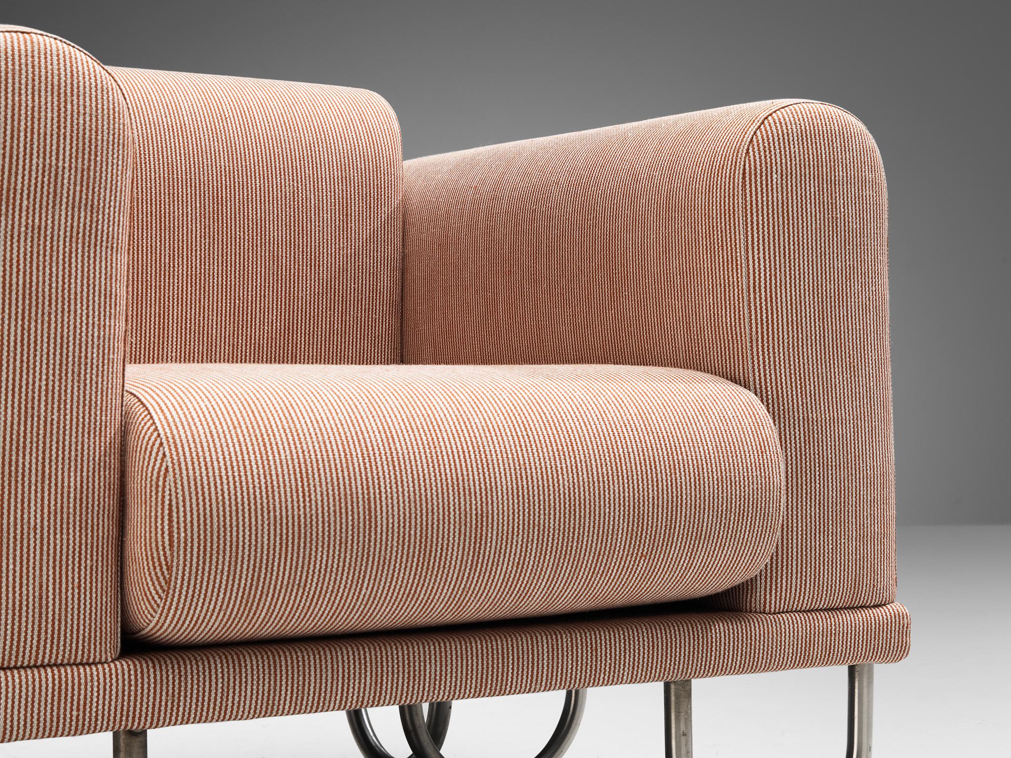 Byron Botker for Landes Lounge Chairs with Tubular Frames in Light Pink