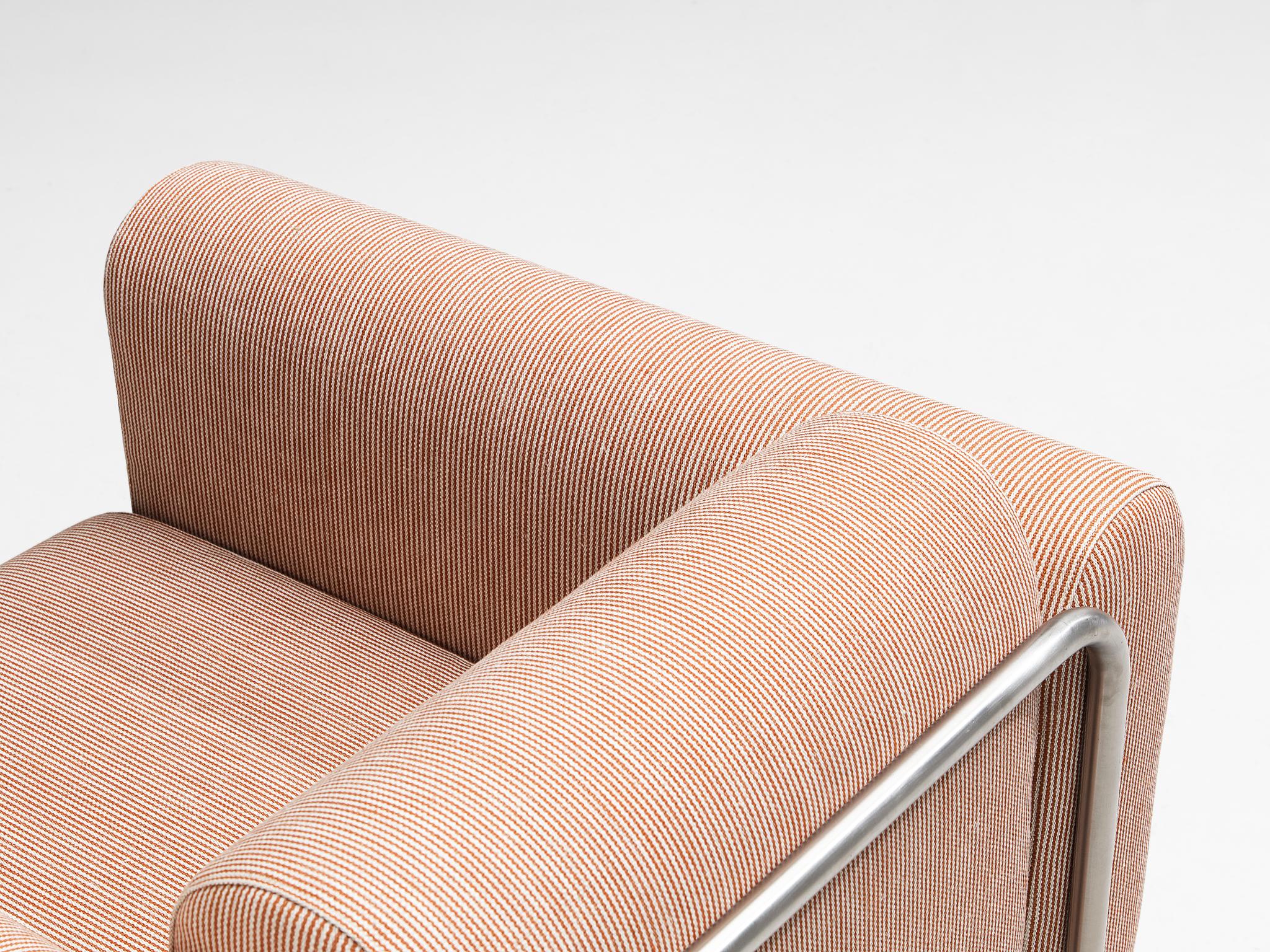 Byron Botker for Landes Lounge Chairs with Tubular Frames in Light Pink