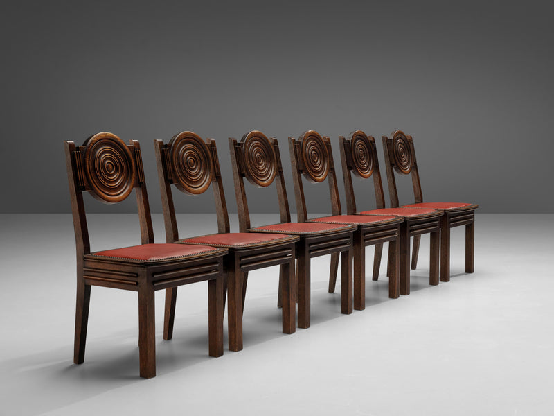 Set of Six Carved French Antique Parlor Chairs