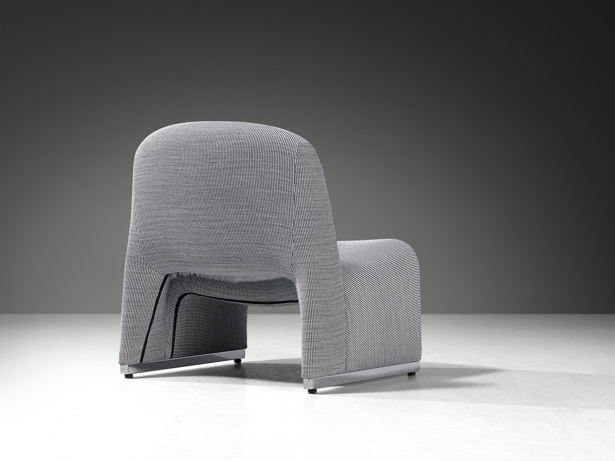 Reupholstered ‘Alky’ Lounge Chairs in the Style of Giancarlo Piretti