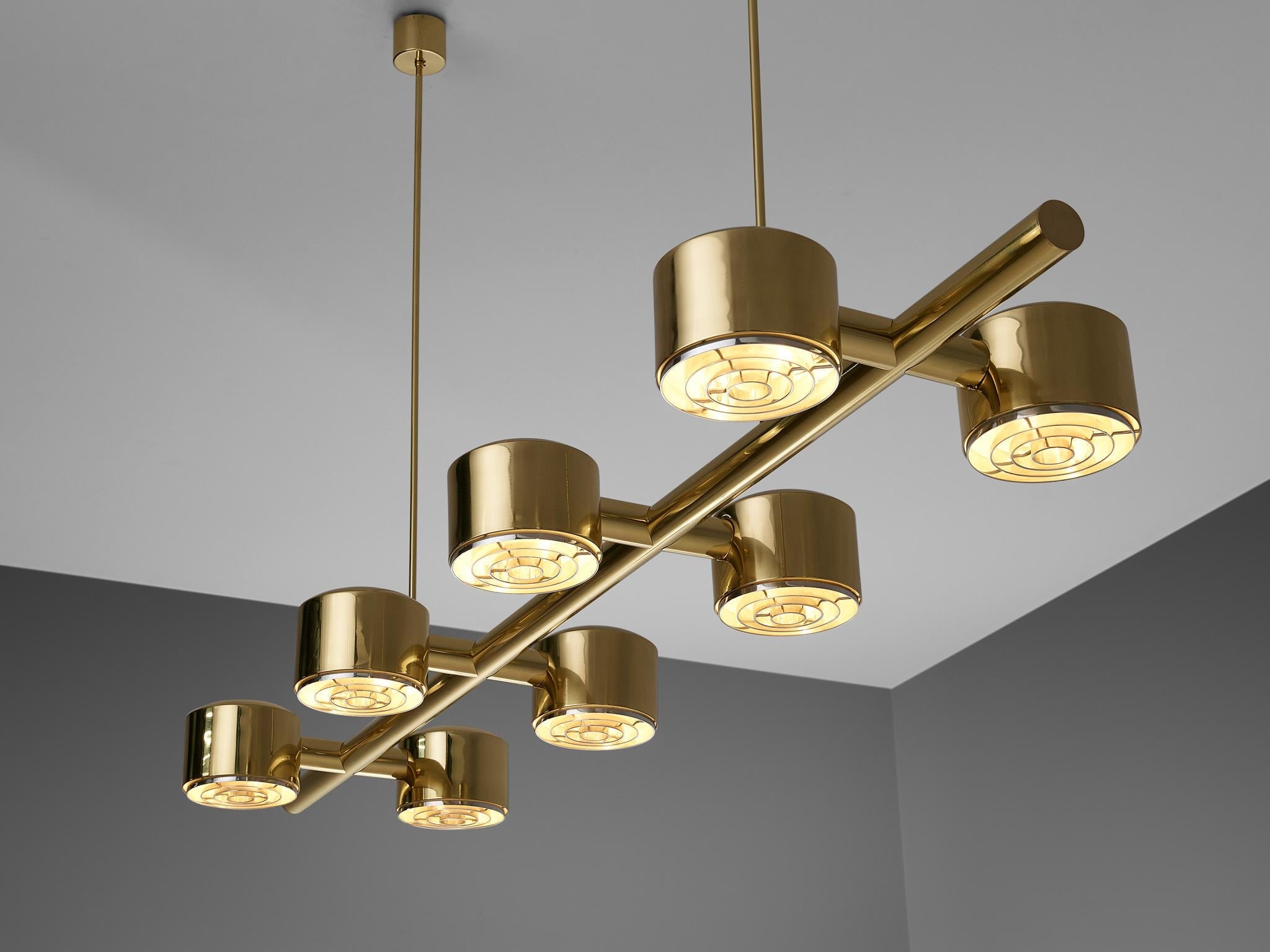 Hans-Agne Jakobsson Chandelier in Brass