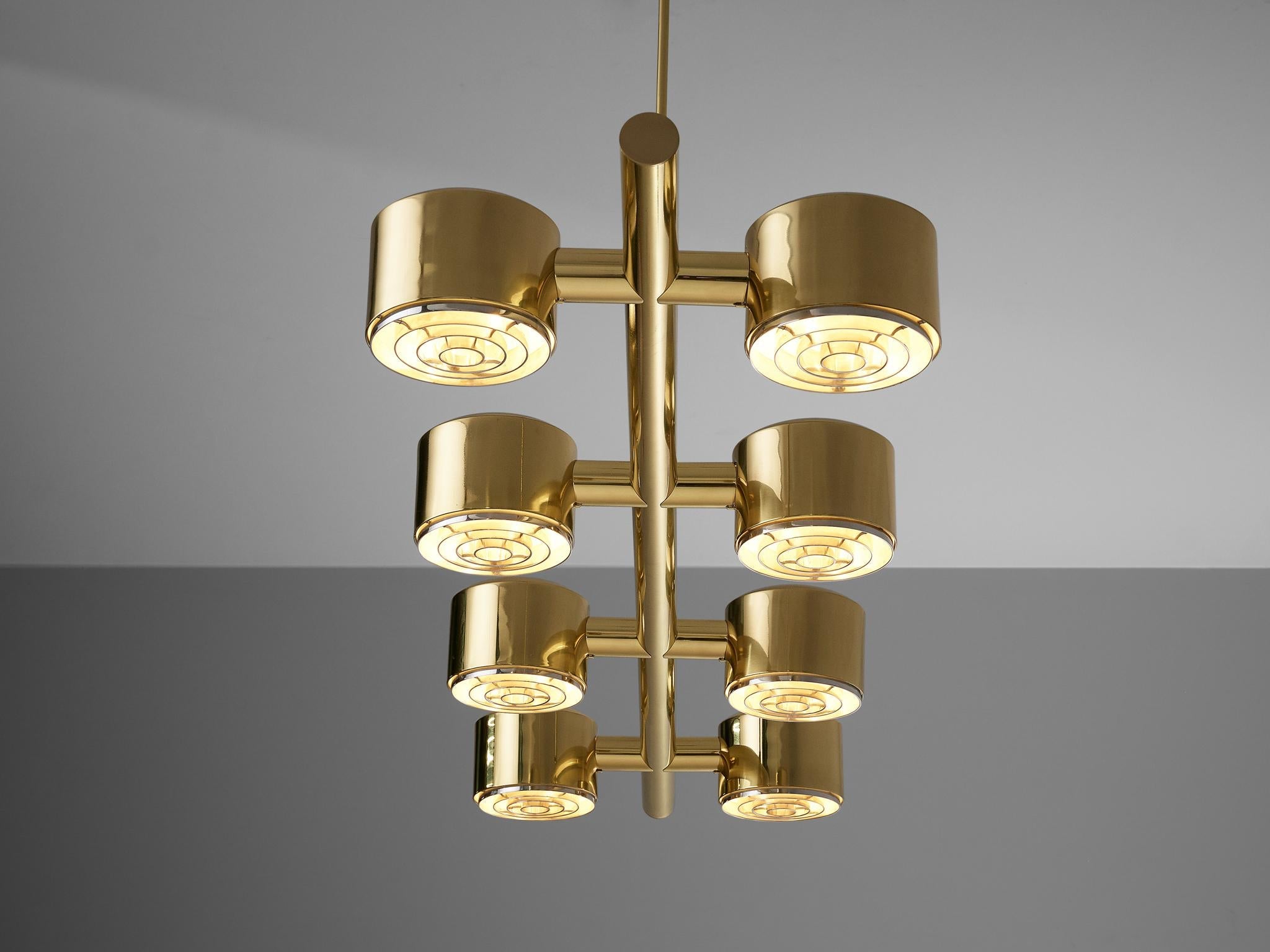 Hans-Agne Jakobsson Chandelier in Brass