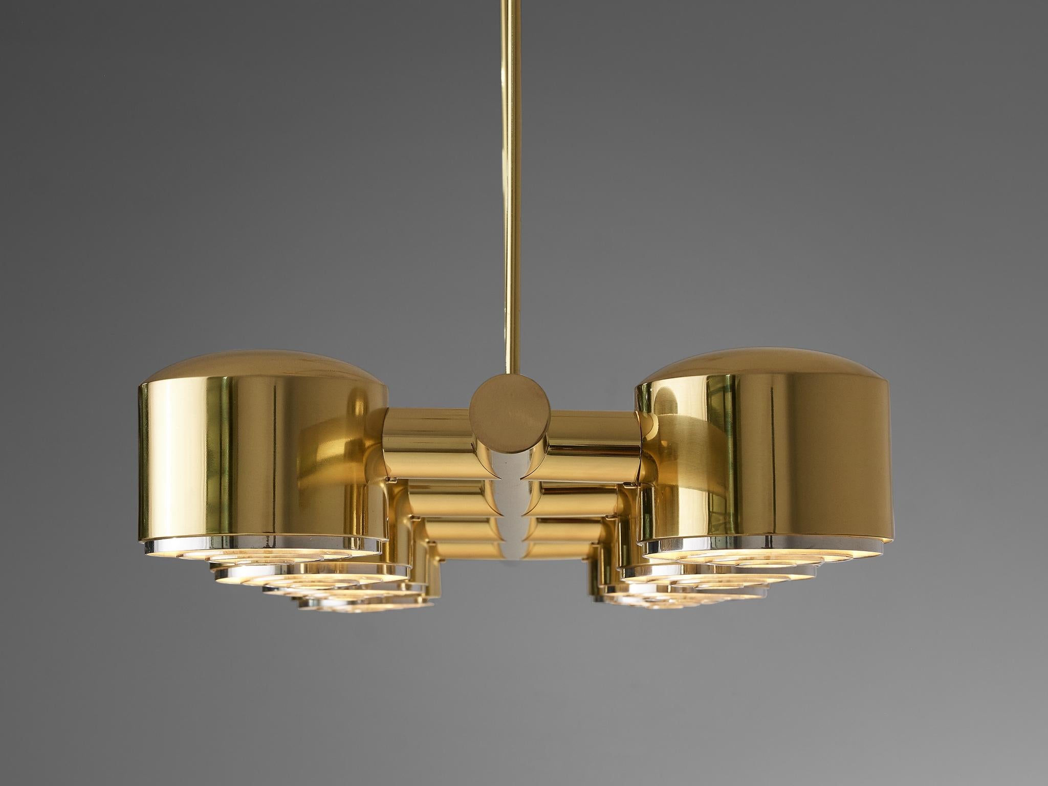 Hans-Agne Jakobsson Chandelier in Brass