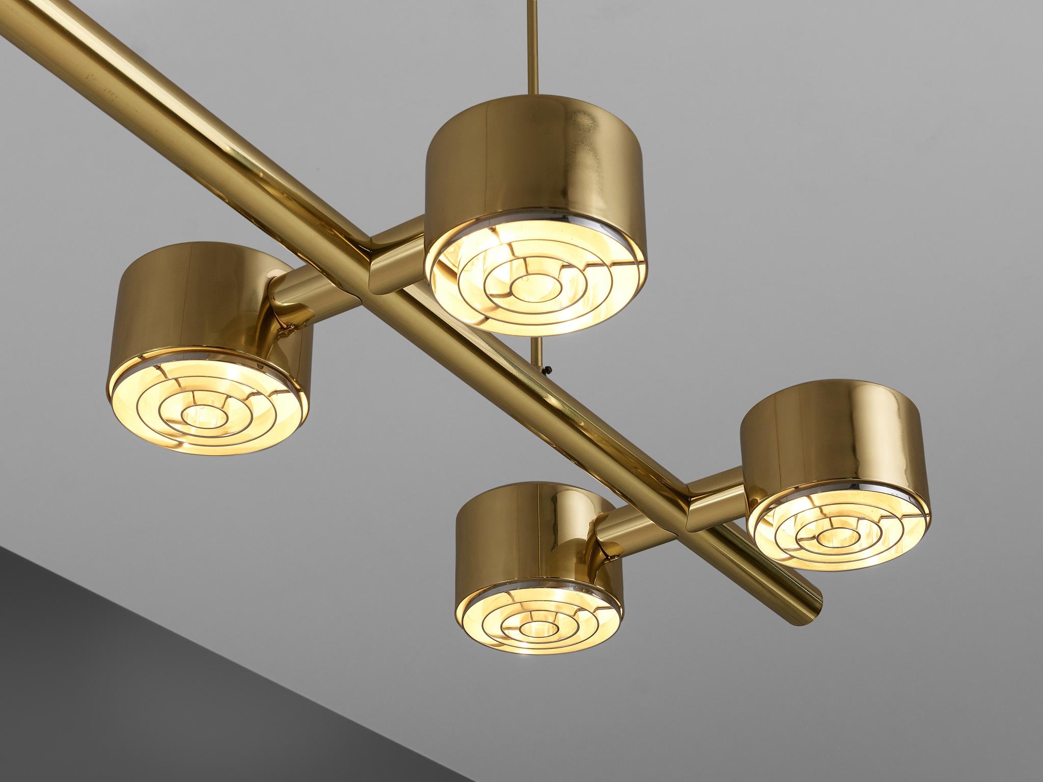 Hans-Agne Jakobsson Chandelier in Brass