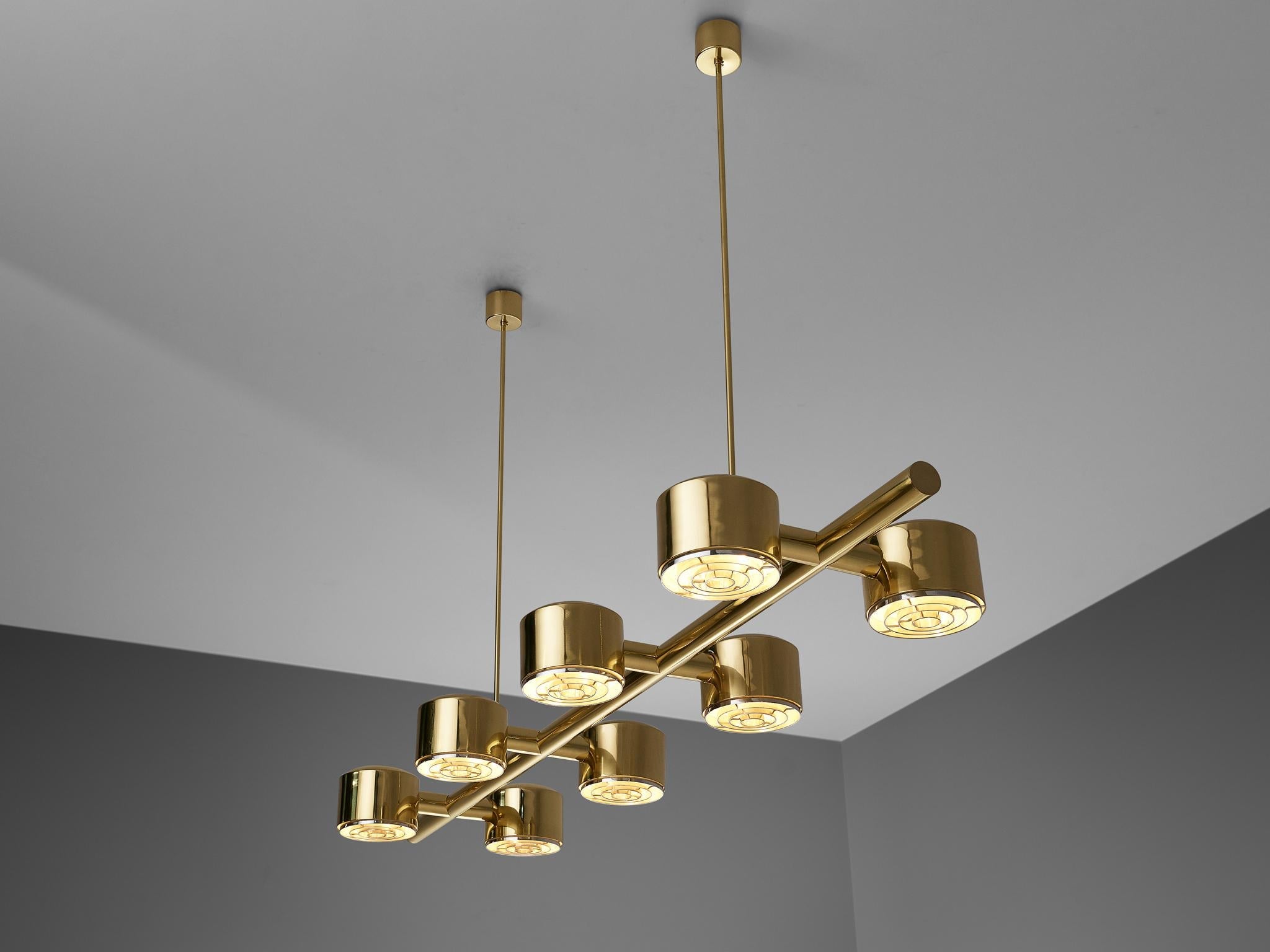 Hans-Agne Jakobsson Chandelier in Brass