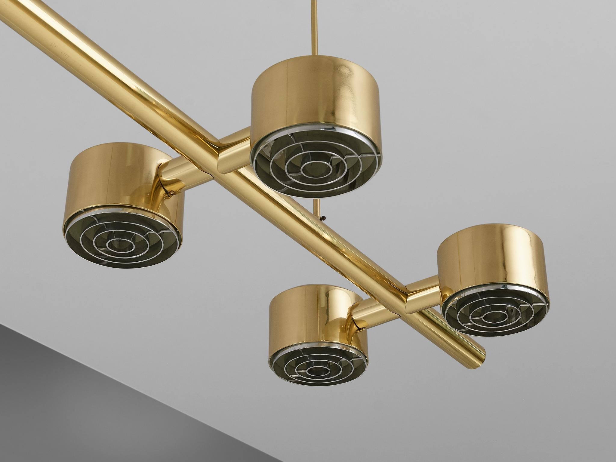 Hans-Agne Jakobsson Chandelier in Brass