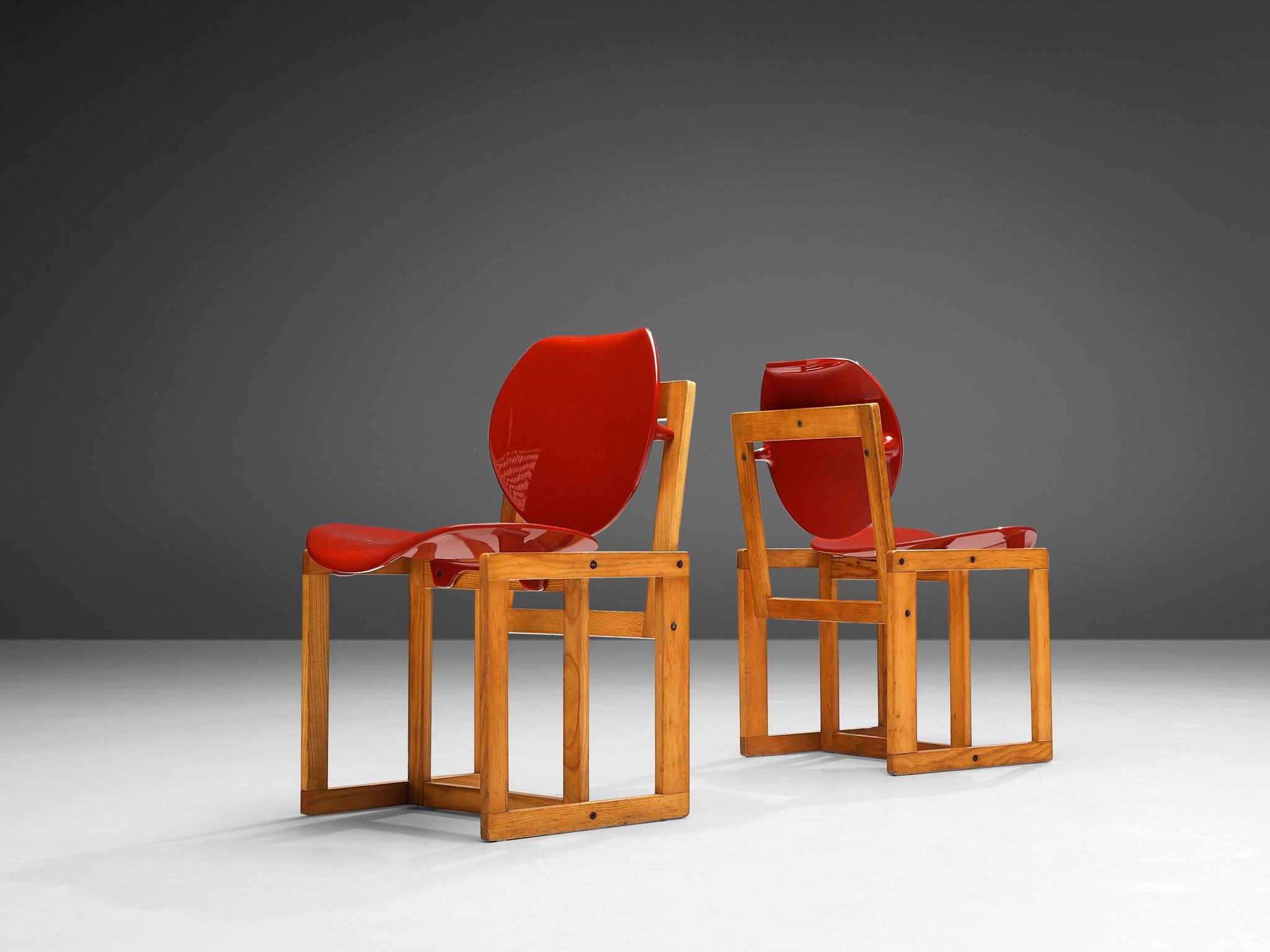 Giuseppe Davanzo Set of Four 'Serena' Dining Chairs in Ash