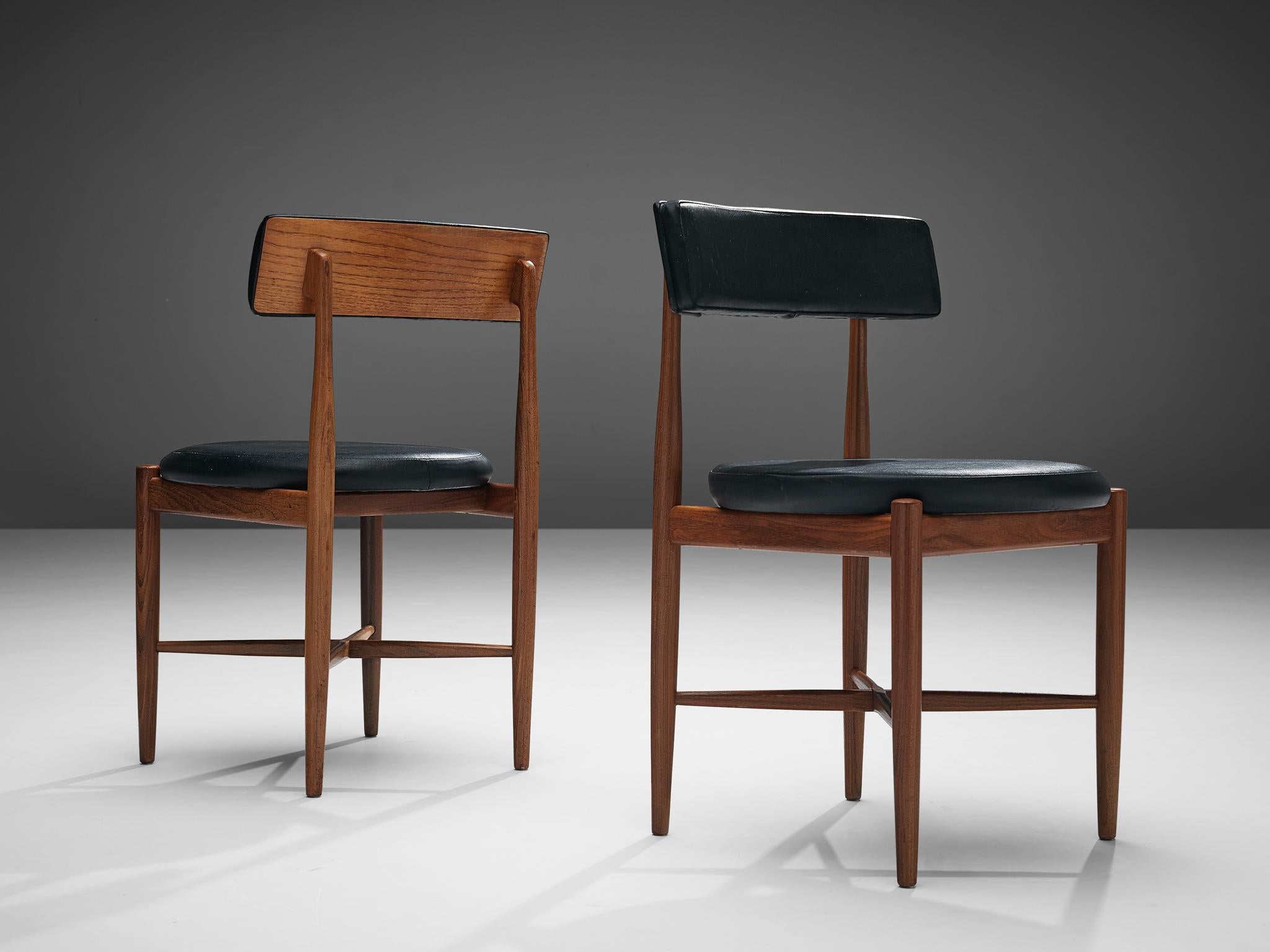 G plan 2025 teak dining chairs