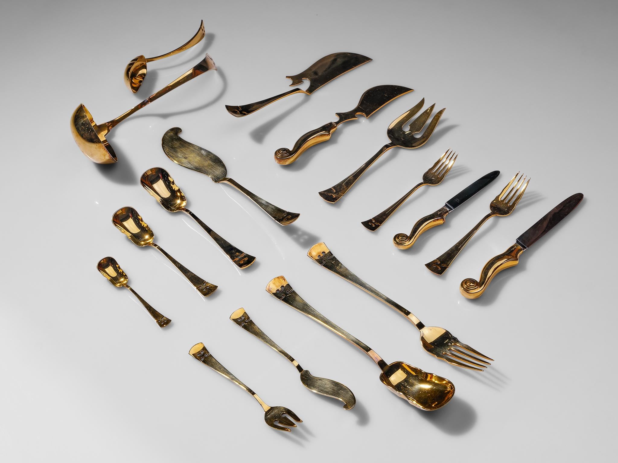 Arman 'Violon' Cutlery Service with 116 Pieces in Artistic Cabinet