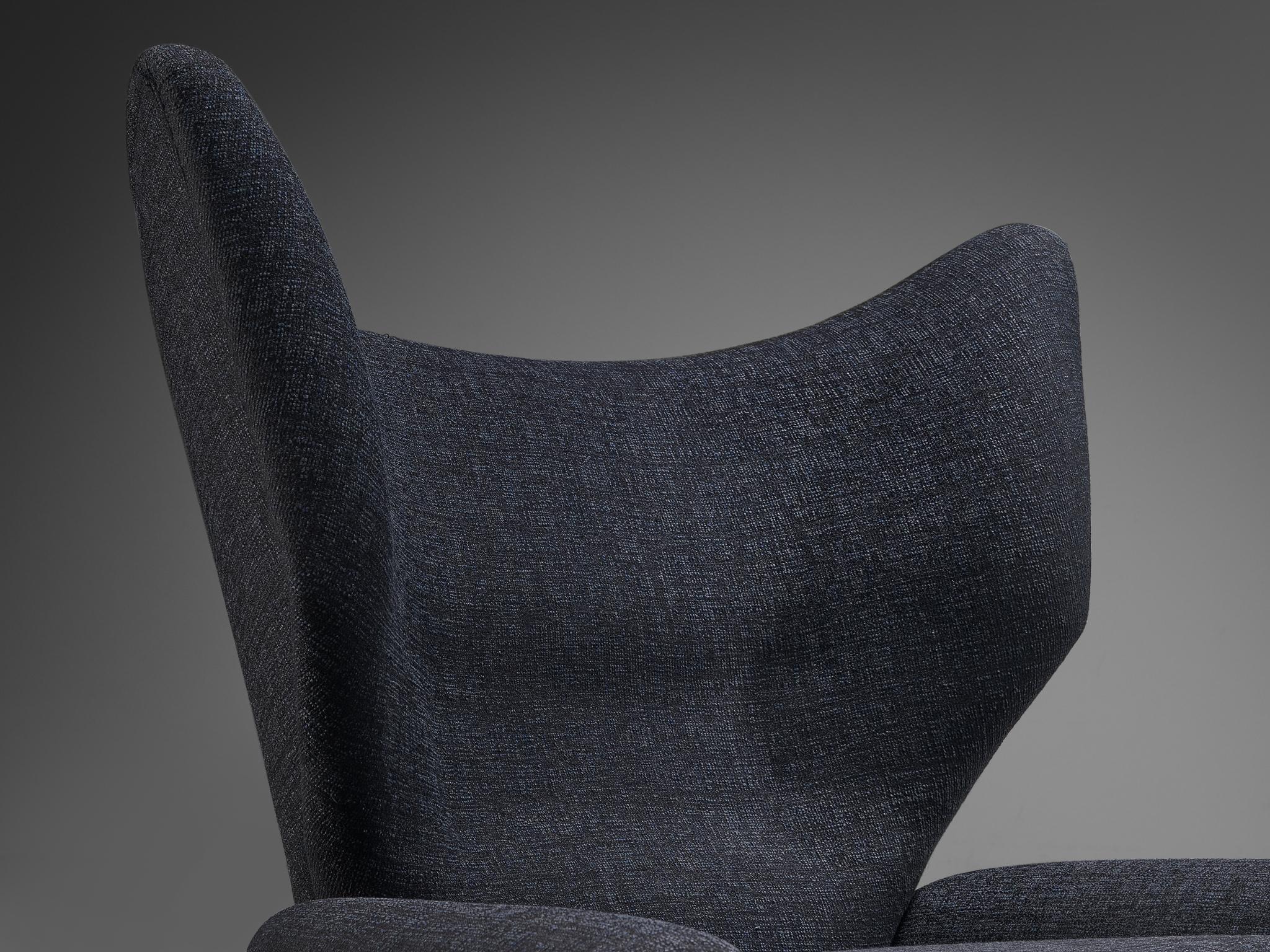 Bent Møller Jepsen 'FN' Lounge Chair in Dark Blue Upholstery