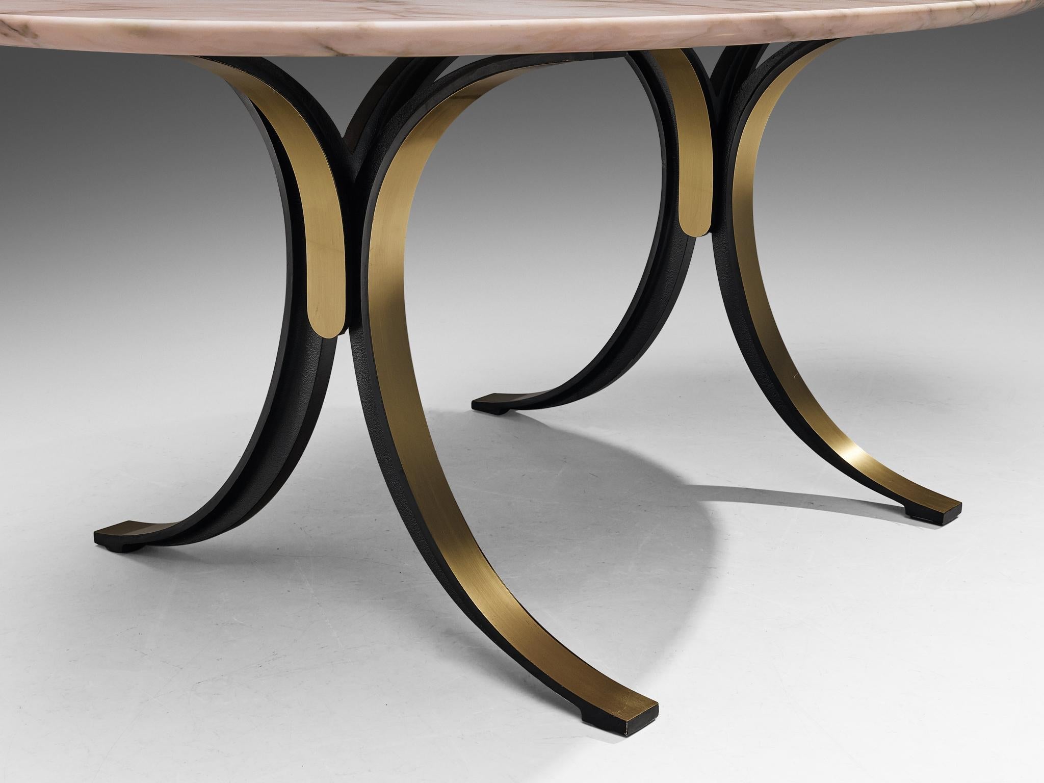 Osvaldo Borsani & Eugenio Gerli for Tecno Oval Dining Table in Marble