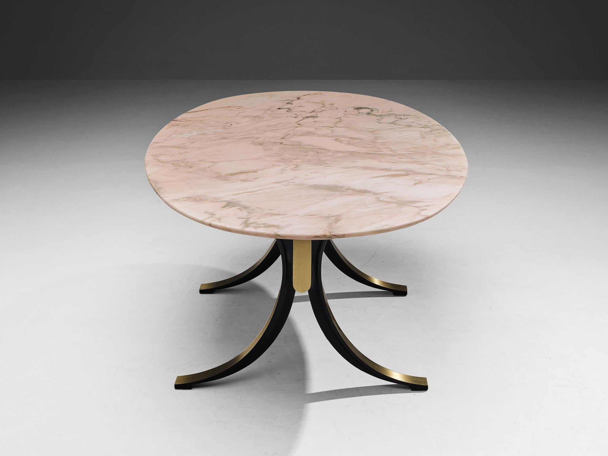 Osvaldo Borsani & Eugenio Gerli for Tecno Oval Dining Table in Marble