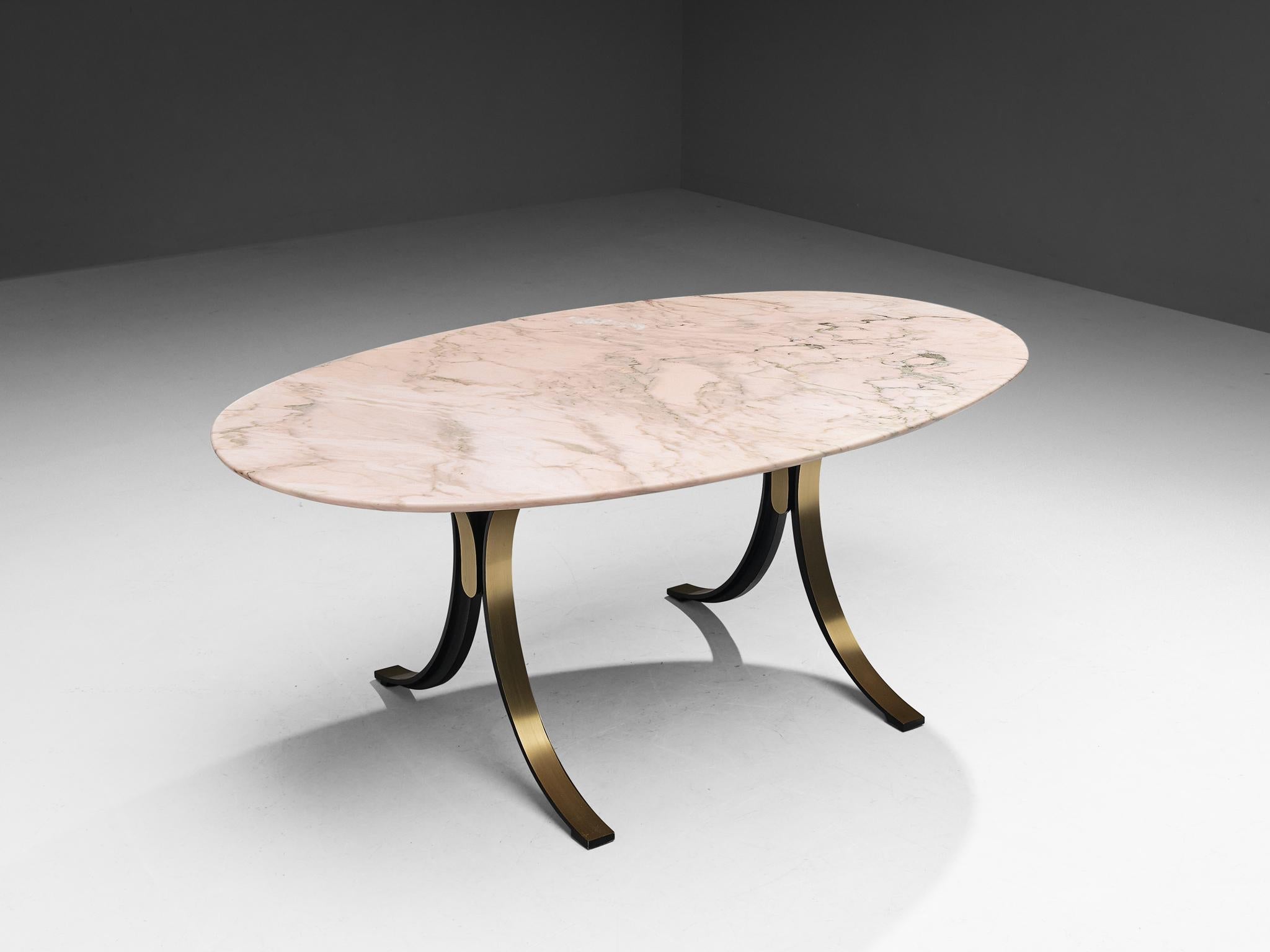 Osvaldo Borsani & Eugenio Gerli for Tecno Oval Dining Table in Marble