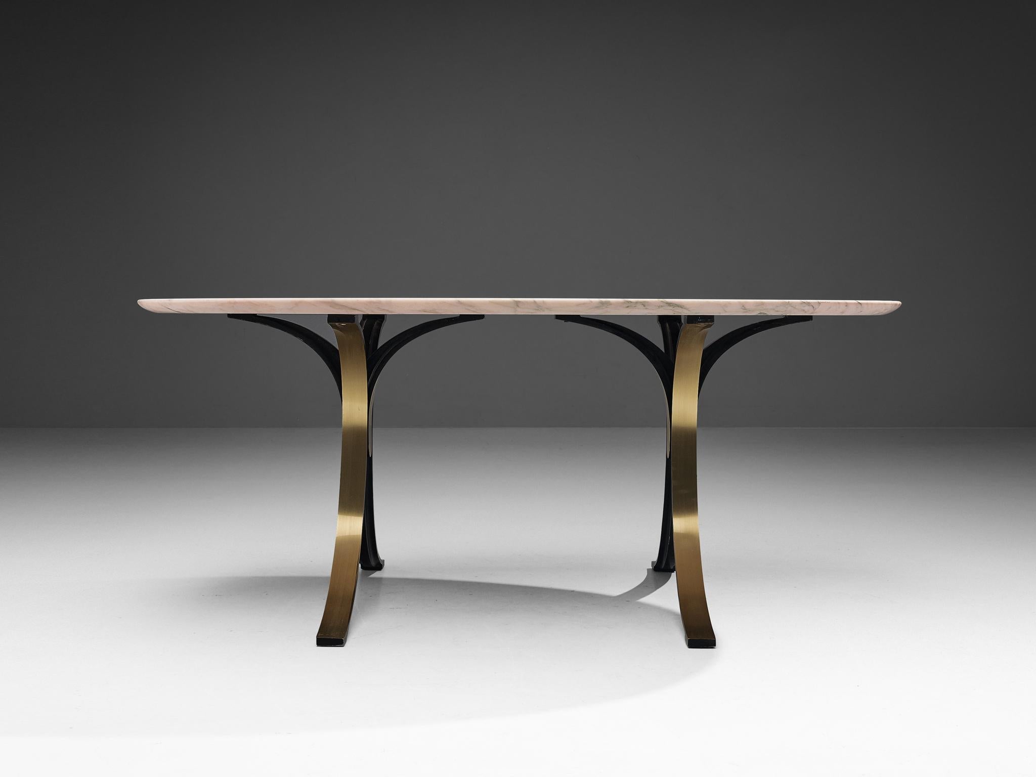 Osvaldo Borsani & Eugenio Gerli for Tecno Oval Dining Table in Marble