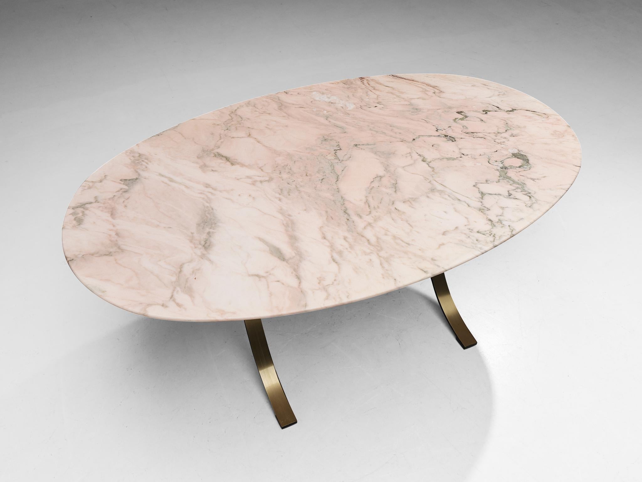 Osvaldo Borsani & Eugenio Gerli for Tecno Oval Dining Table in Marble