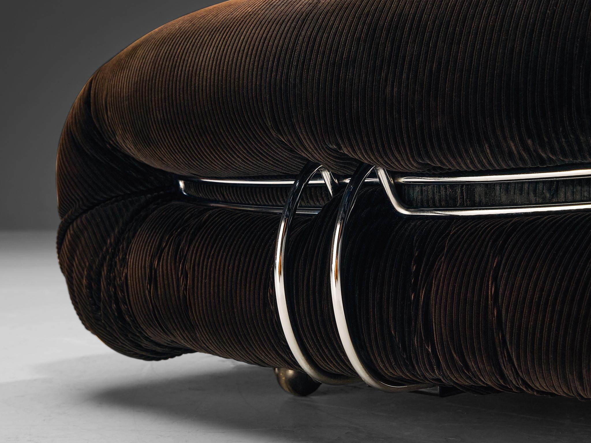 Afra & Tobia Scarpa for Cassina 'Soriana' Lounge Chair in Corduroy