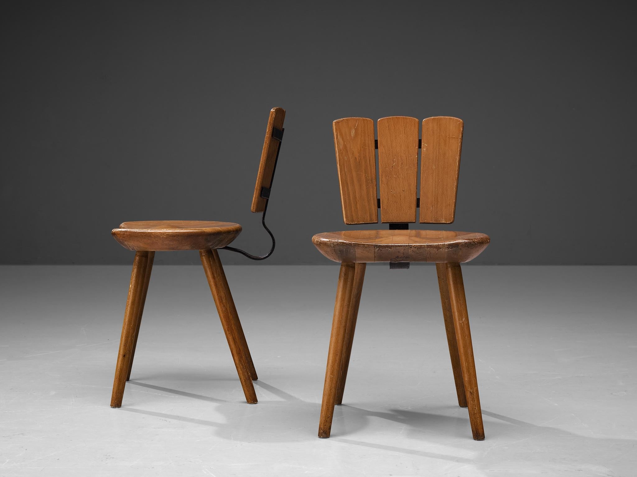 Wood and iron online chairs