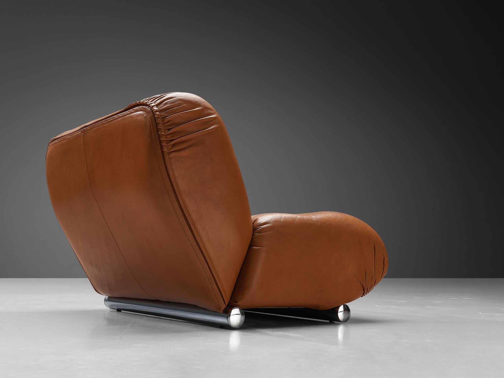 Cognac discount leather recliner