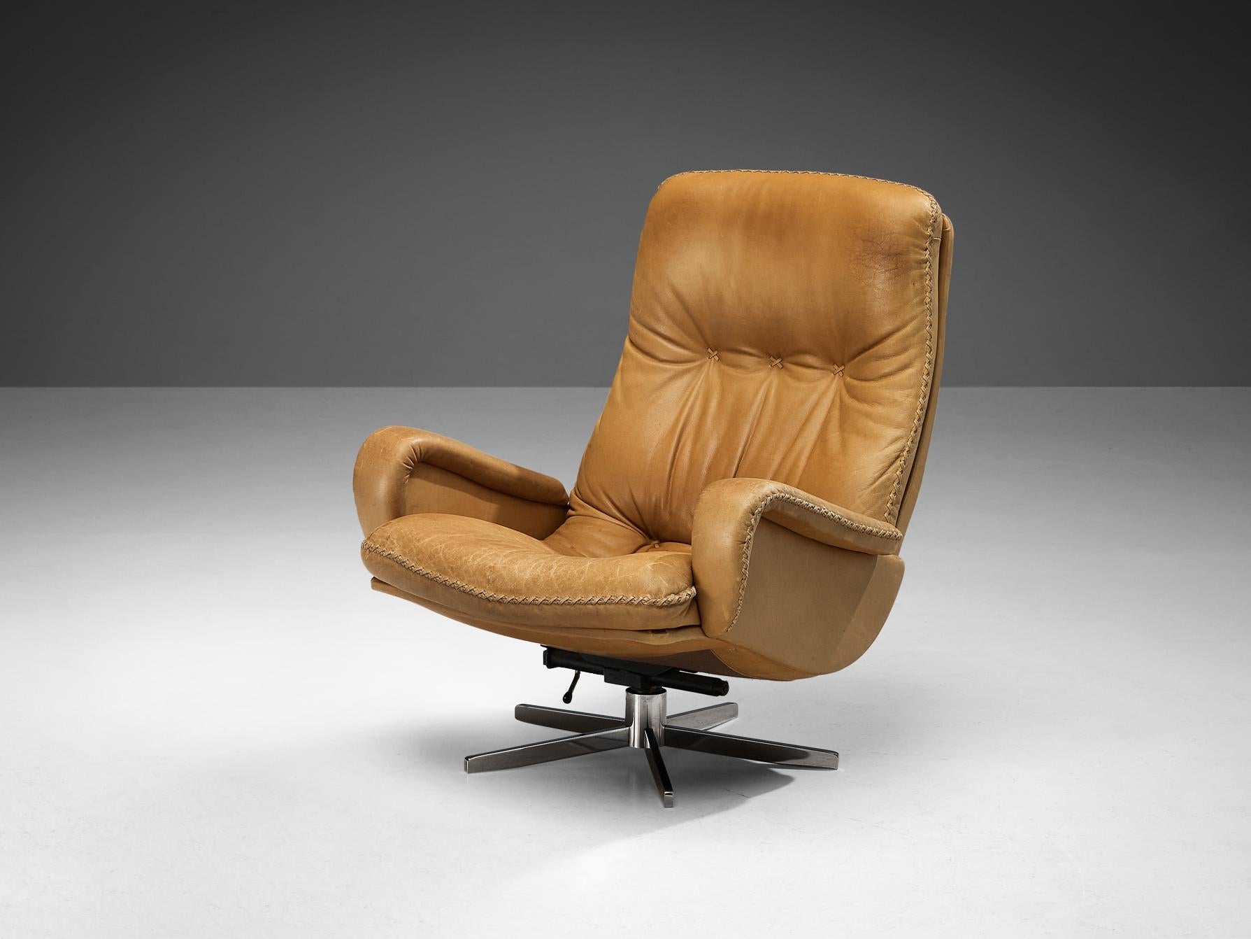 De Sede Lounge Chair in Camel Leather