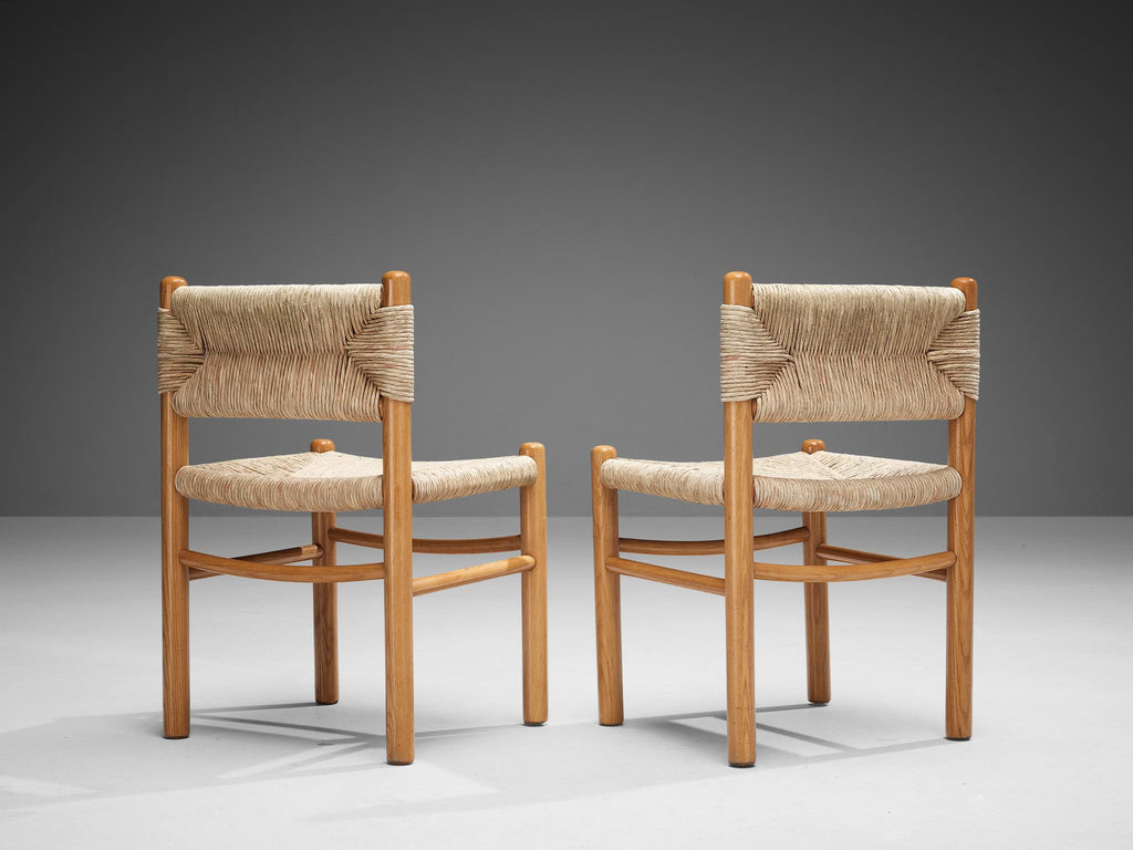 Charlotte Perriand Set of Four 'Dordogne' Dining Chairs in Ash and Str –  Morentz