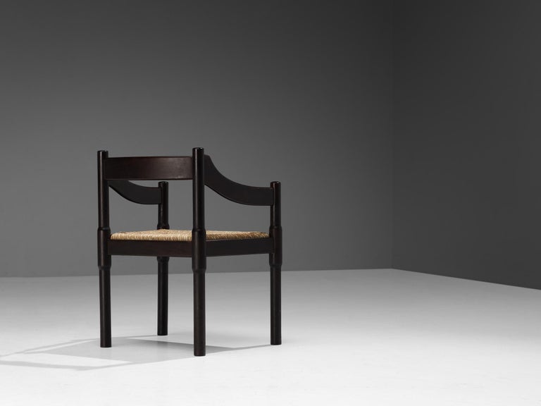 Vico Magistretti Set of Ten ‘Carimate’ Dining Chairs in Straw