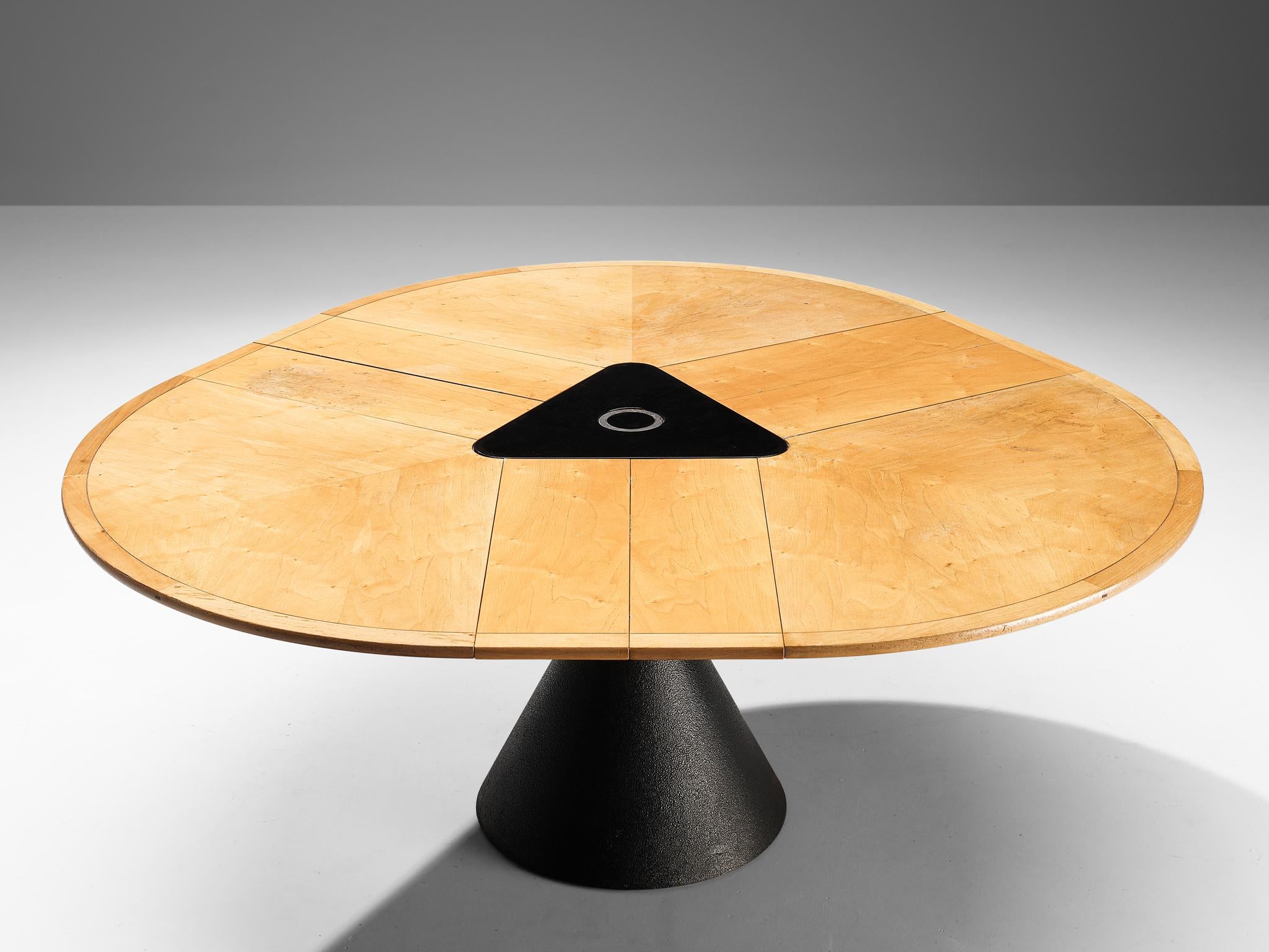 Solid maple round store dining table