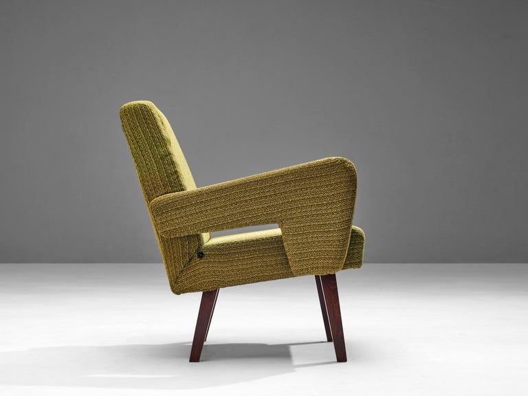 Olive green mid century chair discount