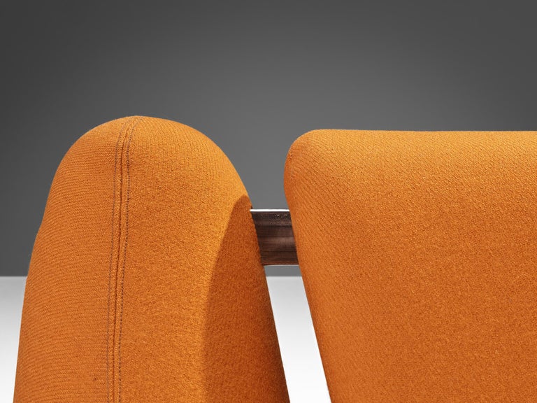 Rare Luigi Colani for Fritz Hansen Lounge Chair in Orange Upholstery