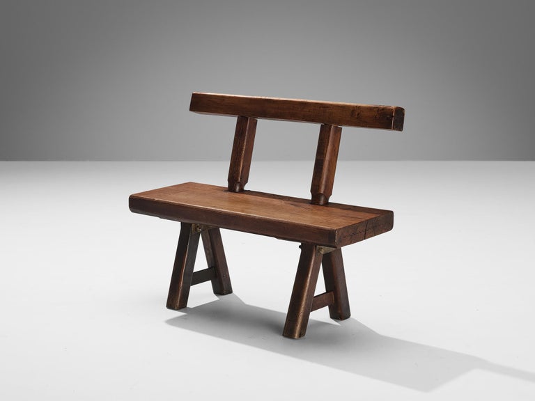 Mobichalet Brutalist Set of Table and Pair of Benches