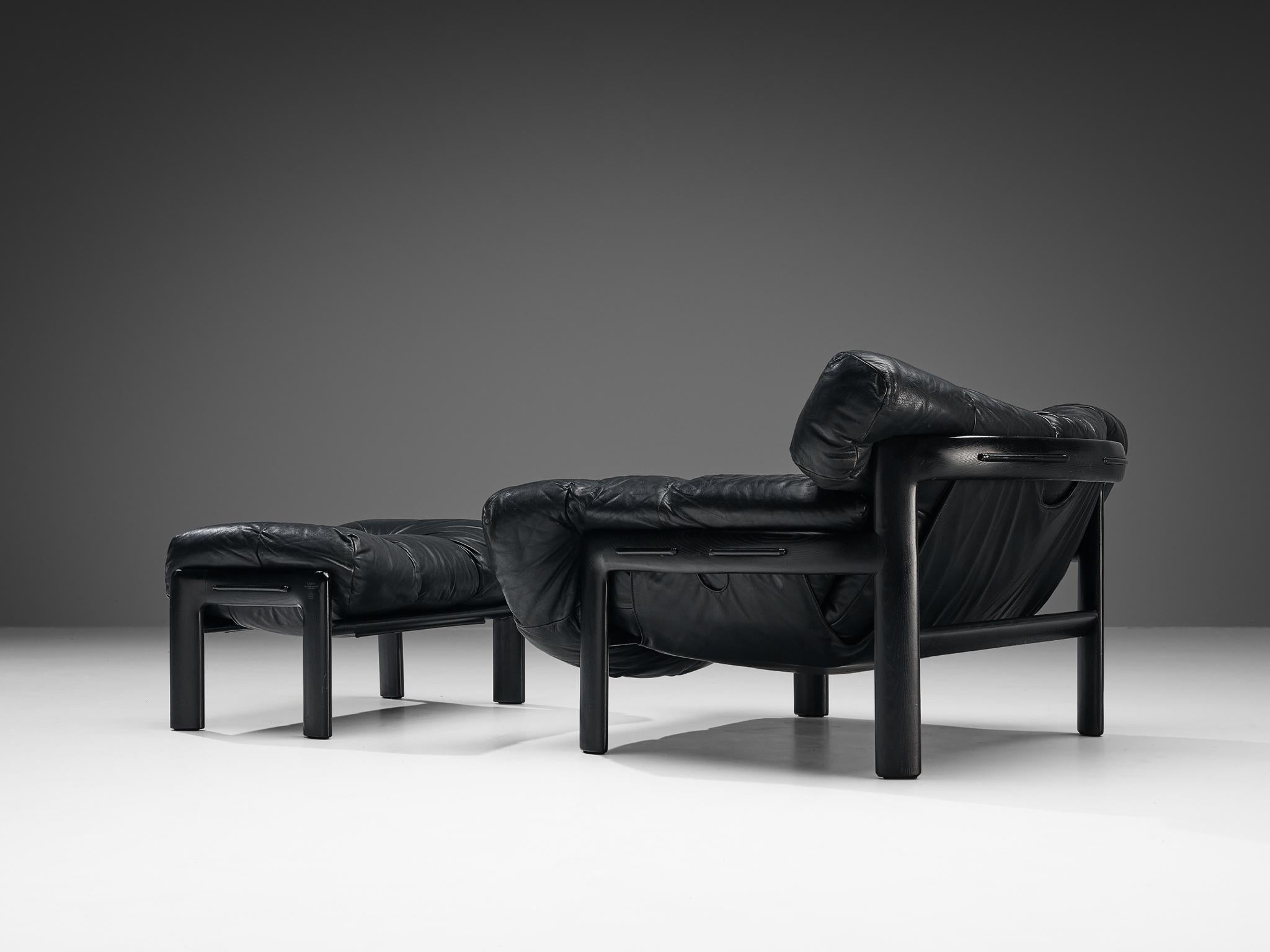 Angelo Mangiarotti & Chiara Pampo 'Légère' Lounge Chair with Ottoman