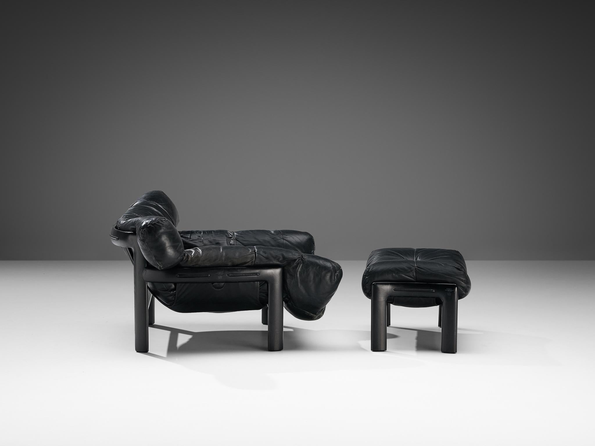 Angelo Mangiarotti & Chiara Pampo 'Légère' Lounge Chair with Ottoman