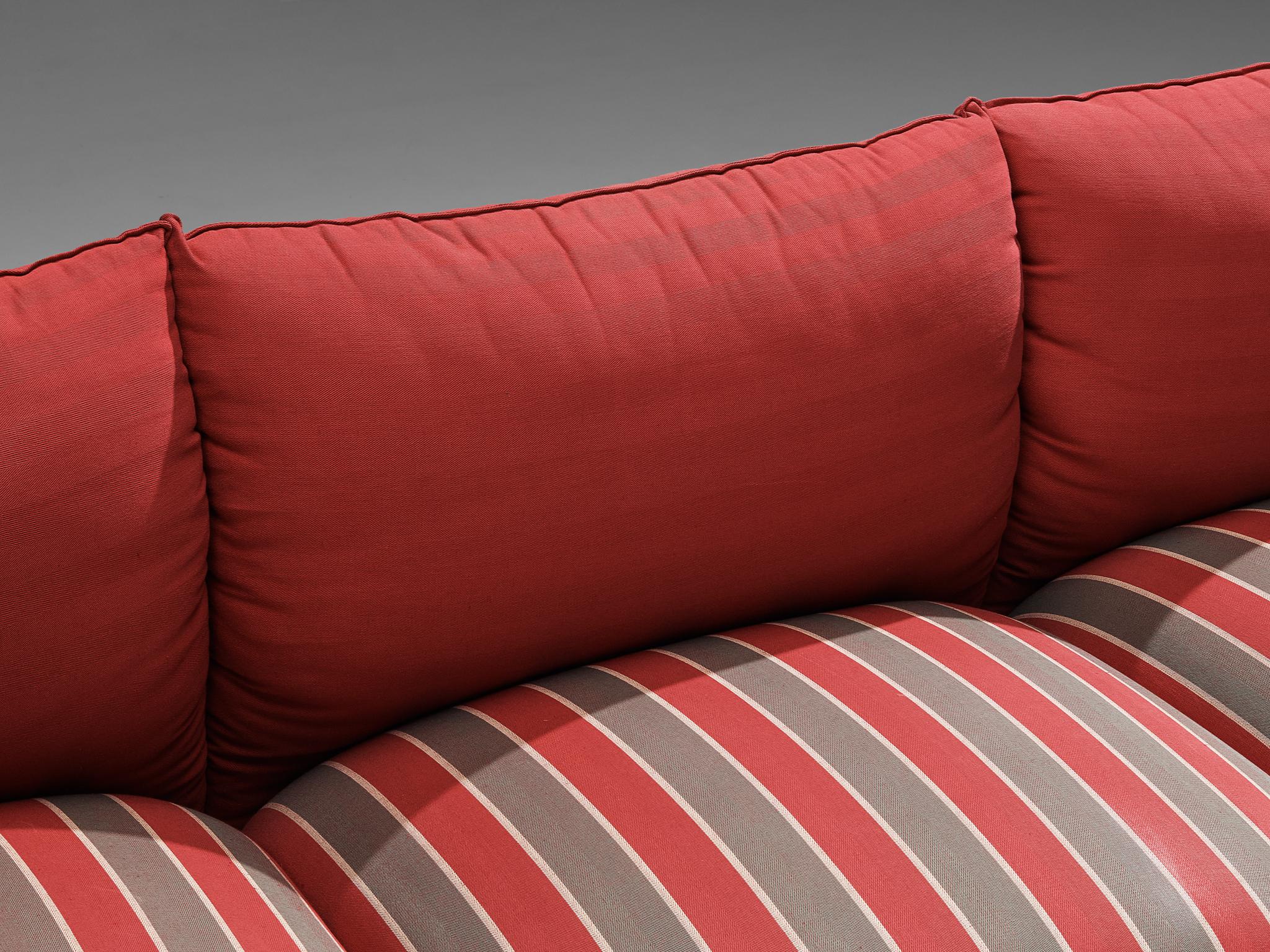 Striped sectional online sofa