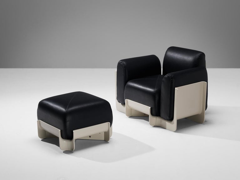 Guarnacci, Padovano & Claudio Vagnoni 'Duna' Lounge Chair with Ottoman