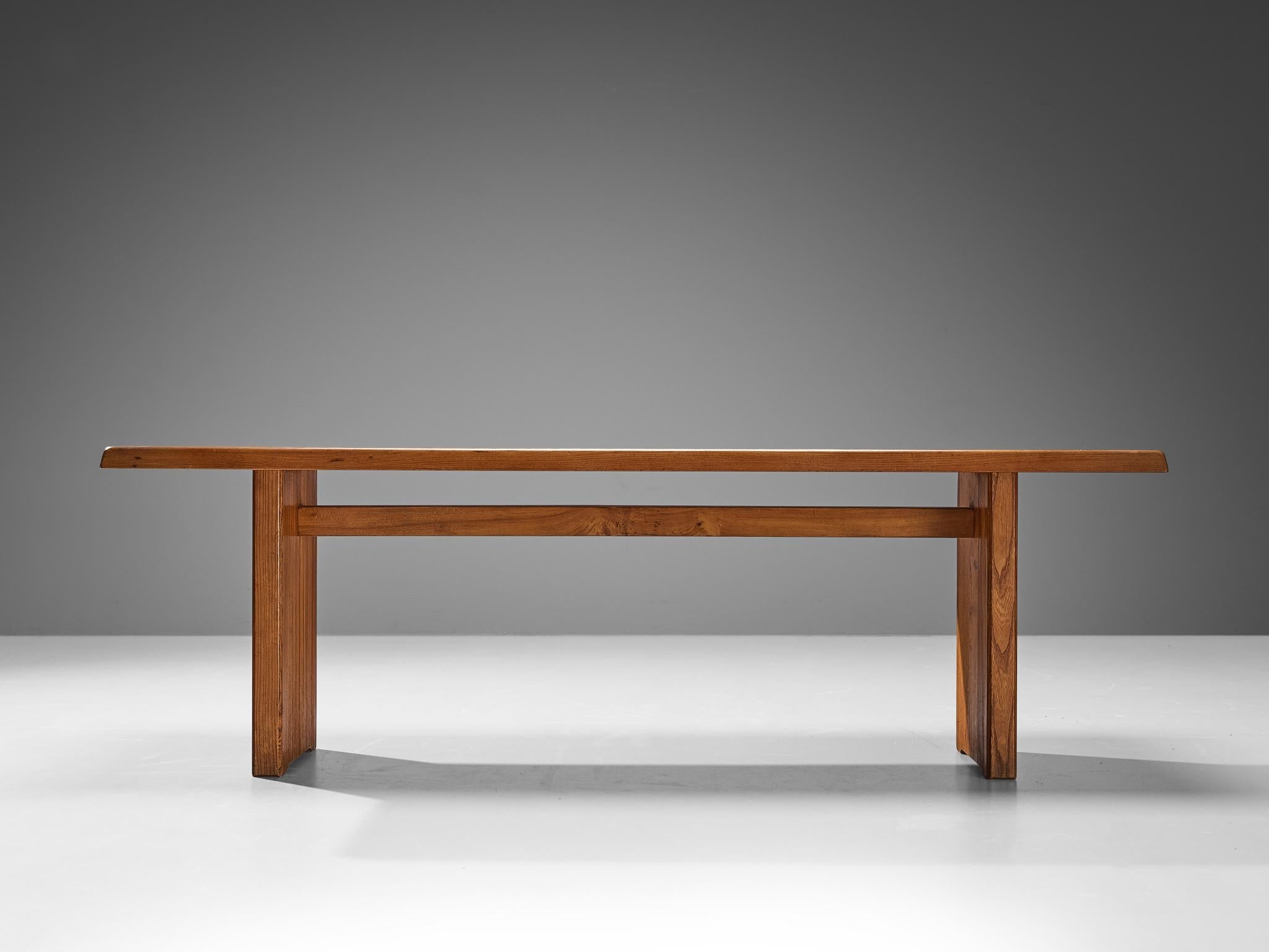 Pierre Chapo 'T14D' Table in Solid Elm