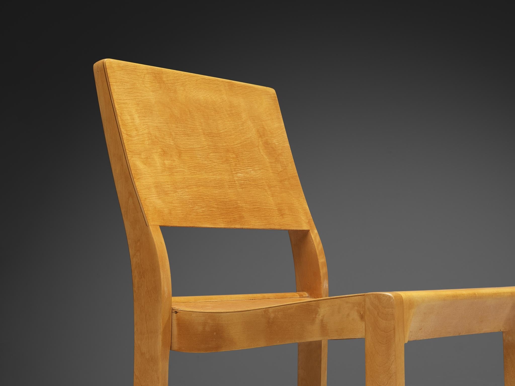 Alvar Aalto for Artek Stackable '11' Chairs in Birch Plywood